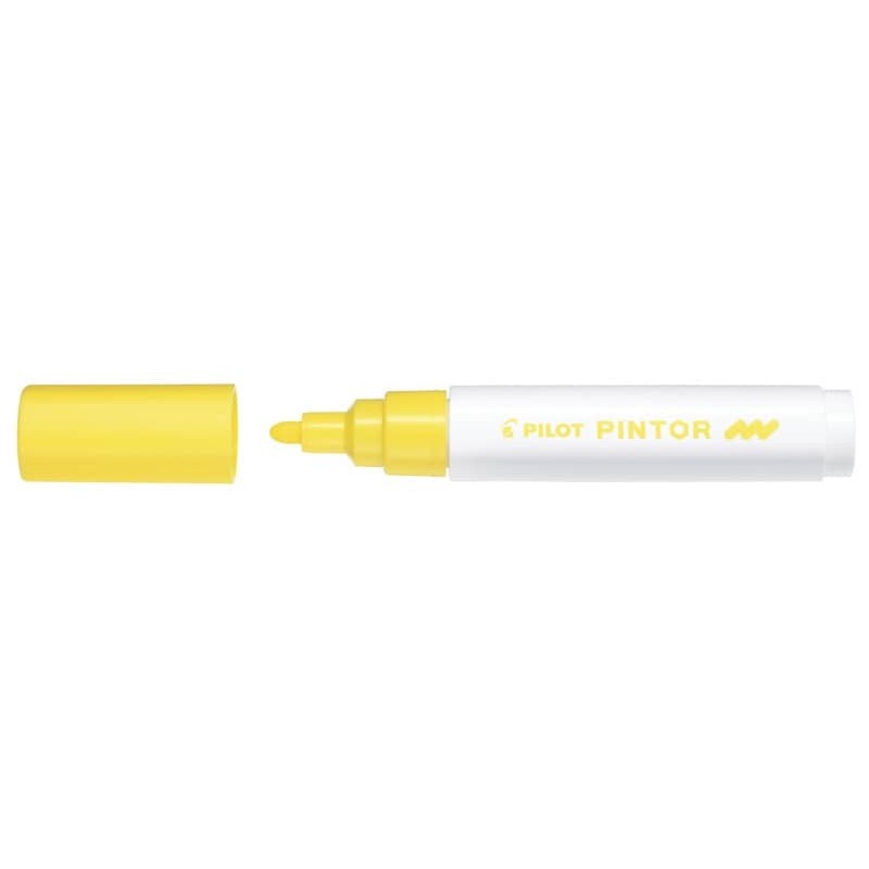 Marcatore multisuperficie Pilot Pintor a base d'acqua punta in fibra 4,5 mm giallo - 002390