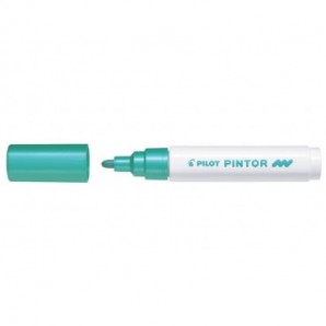 Marcatore multisuperficie Pilot Pintor a base d'acqua punta in fibra 4,5 mm verde metallizzato - 002379