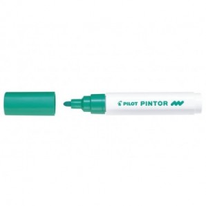 Marcatore multisuperficie Pilot Pintor a base d'acqua punta in fibra 4,5 mm verde - 002386