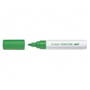 Marcatore multisuperficie Pilot Pintor a base d'acqua punta in fibra 4,5 mm verde chiaro - 002387