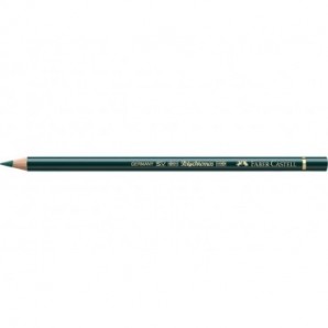 Matite colorate permanenti Faber Castell Polychromos mina 3,8 mm conf. 6 pezzi - verde abete - 110267