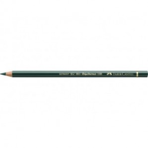 Matite colorate permanenti Faber Castell Polychromos mina 3,8 mm conf. 6 pezzi - verde cromo ossido - 110278