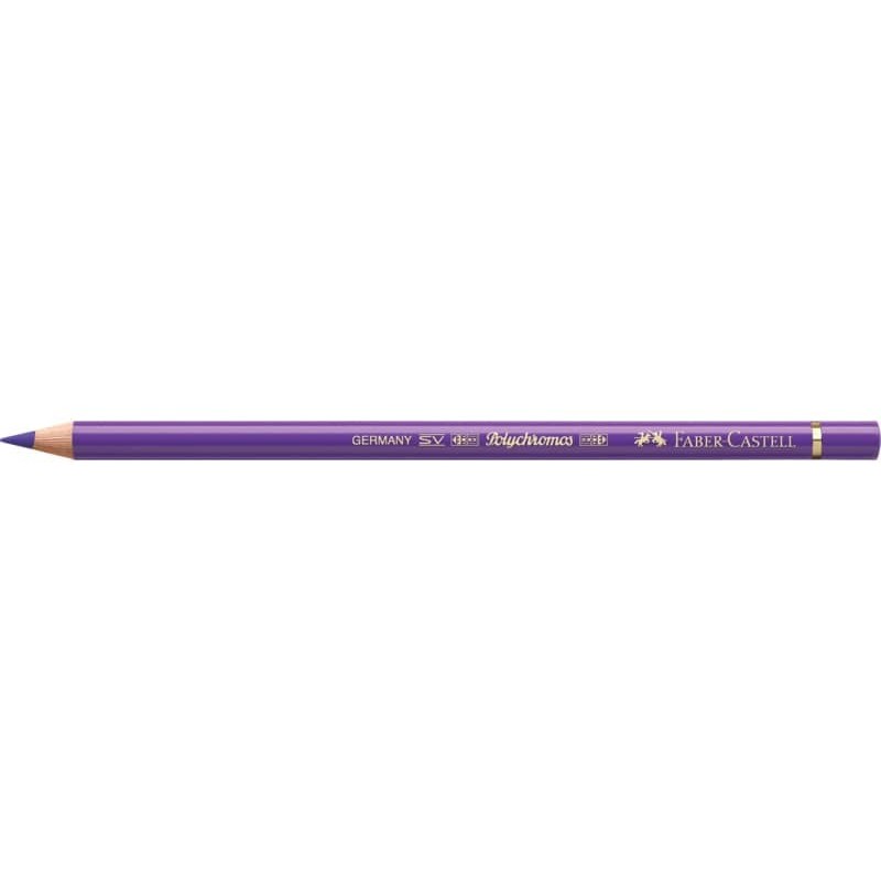 Matite colorate permanenti Faber Castell Polychromos mina 3,8 mm conf. 6 pezzi - viola porpora - 110136