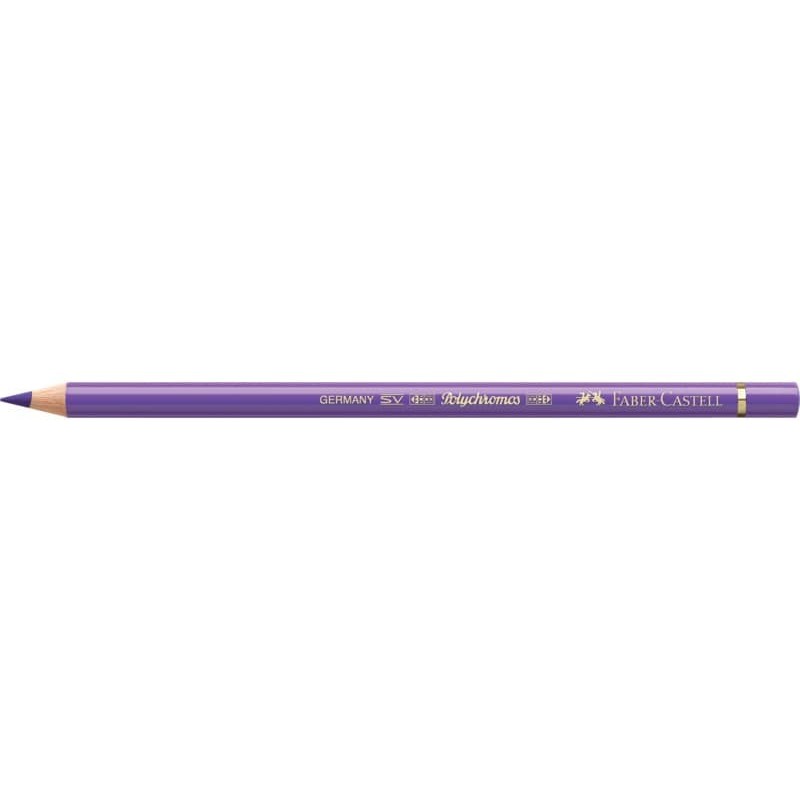 Matite colorate permanenti Faber Castell Polychromos mina 3,8 mm conf. 6 pezzi - viola - 110138