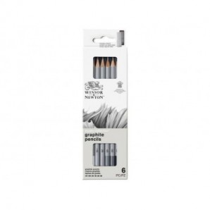 Set matite in grafite Winsor&Newton Studio Collection scatola in metallo 6 pezzi - 0490006