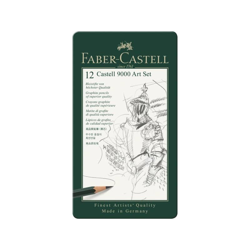 Set matite Faber-Castell 9000 gradazioni da 8B a 2H 12 gradazioni assortite 119065