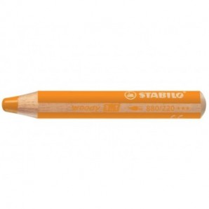 Matite colorate Stabilo Woody 3 in 1 punta larga conf. 5 pz arancio 880/220