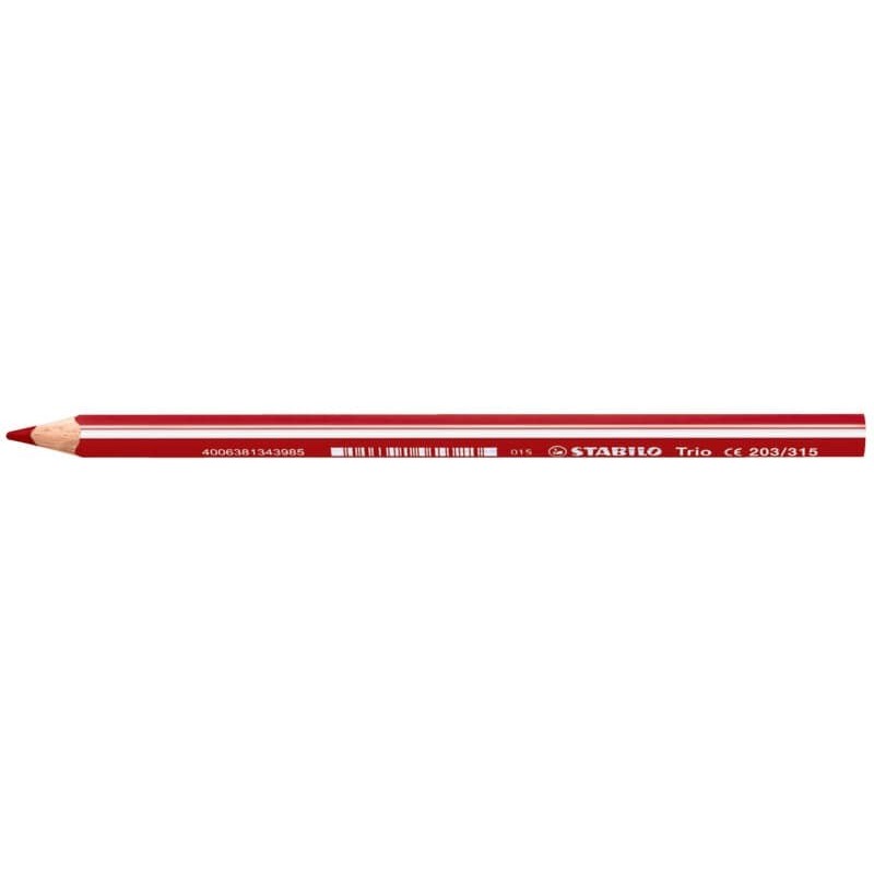 Matite colorate Stabilo Trio Maxi tratto 4,2 mm conf. 12 pezzi rosso ciliegia - 203/315