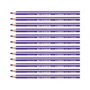 Matite colorate Stabilo Trio Maxi tratto 4,2 mm conf. 12 pezzi blu viola - 203/385