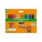 Pastelli in plastica BIC Kids Plastidecor - 24 colori assortiti - 8297724