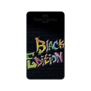 Matite colorate Faber Castell Black Edition - colori assortiti - astuccio in metallo - conf. 12 pezzi - 116413