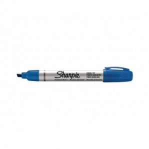 Marcatore permanente Sharpie Metal punta scalpello - 1,2-5,5 mm - in conf. da 12 blu - S0945780