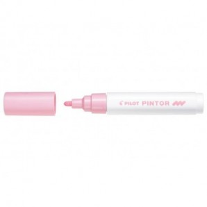 Marcatore multisuperficie Pilot Pintor a base d'acqua punta in fibra 4,5 mm rosa pastello - 002374