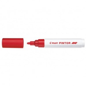 Marcatore multisuperficie Pilot Pintor a base d'acqua punta in fibra 4,5 mm rosso - 002385