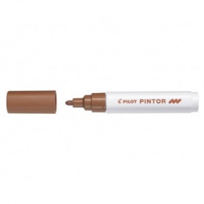 Marcatore multisuperficie Pilot Pintor a base d'acqua punta in fibra 4,5 mm marrone - 002388