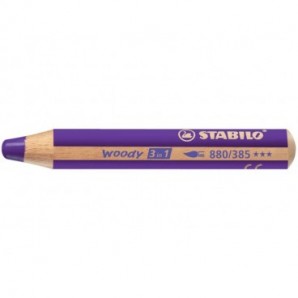 Matite colorate Stabilo Woody 3 in 1 punta larga conf. 5 pz viola profondo 880/385