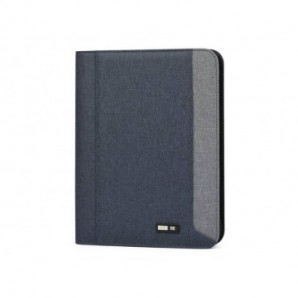 Portablocco City Time Dual A4 in tessuto tecnico - 26x34 cm - grigio - 61502