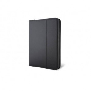 Portablocco City Time Professional A4 in eco-pelle - 25,5x34 cm - nero - 4851-N