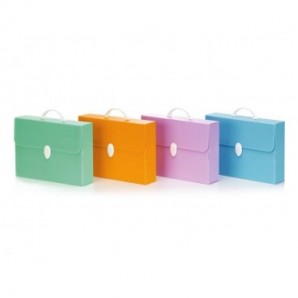 Valigetta in PPL Favorit Every Line Pastel colori assortiti 27x37,5x8 cm - conf. da 6 - 100501101