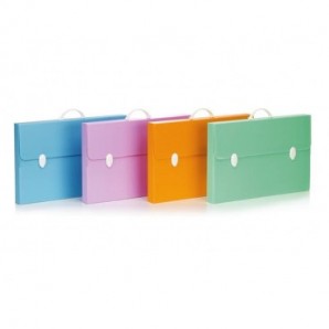 Valigetta in PPL Favorit Every Line Pastel colori assortiti 36,5x56,5x5 cm in conf. 6 - 100501081
