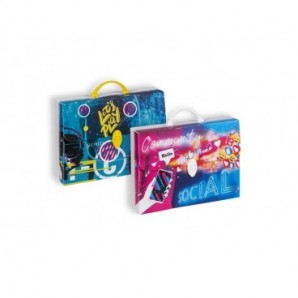 Valigetta in PPL Favorit con stampa Social 37,5x27x8 cm - 400174616