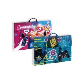 Valigetta in PPL Favorit con stampa Social 56,5x36,5x5,5 cm - 400174617
