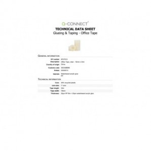 Nastro adesivo trasparente Q-Connect in PP 19 mm x 33 m - torre da 8 rotoli - KF27013