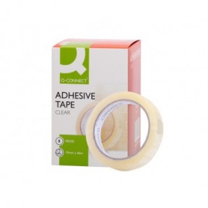 Nastro adesivo trasparente Q-Connect in PP 19 mm x 66 m - torre da 8 rotoli - KF27016