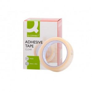 Nastro adesivo trasparente Q-Connect in PP 24 mm x 66 m - torre da 6 rotoli - KF27017