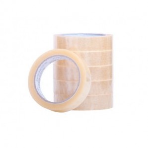 Nastro adesivo trasparente Q-Connect in PP 24 mm x 66 m - torre da 6 rotoli - KF27017