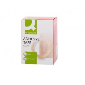 Nastro adesivo trasparente Q-Connect in PP 24 mm x 66 m - torre da 6 rotoli - KF27017