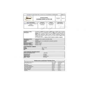 Biscotti croccanti con gocce di cioccolato al latte Falcone monoporzione da 50 g - conf. 40 pz - 01-0117