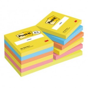Promo pack 8+4 Post-it® standard 654 colori assortiti TFEN e BEACHSIDE - 76x76 mm - 7100290184