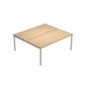 Scrivania Bench doppia Presto Venere Plus Artexport - piano rovere gamba a ponte in metallo grigio 180x164x72,5 cm