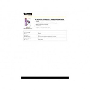 Pouches con retro adesivo per plastificatrici in conf. da 100 - Fellowes A4 - 5302202