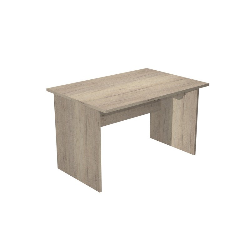 Scrivania piano rovere canadese gamba a pannello in melaminico in tinta Presto 120x80xH.72 cm - 004PAN/J