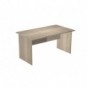 Scrivania piano rovere canadese gamba a pannello in melaminico in tinta Presto 140x80xH.72 cm - 002PAN/J