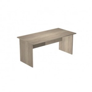 Scrivania piano rovere canadese gamba a pannello in melaminico in tinta Presto 160x80xH.72 cm - 003PAN/J