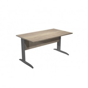 Scrivania piano rovere canadese gamba a L in metallo antracite Presto 140x80xH.72 cm - 002K2/J/AF