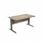 Scrivania piano rovere canadese gamba a L in metallo antracite Presto 140x80xH.72 cm - 002K2/J/AF