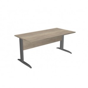 Scrivania piano rovere canadese gamba a L in metallo antracite Presto 160x80xH.72 cm - 003K2/J/AF