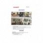 Allungo diretto con fianco metal a T 80x60xH.72 cm noce chiaro Presto gamba grigio alluminio 9006 - ALL-PRM-4-AA