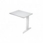 Allungo diretto con fianco metal a T 80x60xH.72 cm grigio Presto gamba grigio alluminio 9006 - ALL-PRM-9-AA