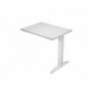 Allungo diretto con fianco metal a T 80x60xH.72 cm grigio Presto gamba verniciata effetto cromato -