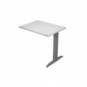 Allungo diretto con fianco metal a T 80x60xH.72 cm grigio Presto gamba antracite opaco 7016 - ALL-PRM-9-AF