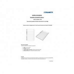 Ricambi rinforzati per quaderni ad anelli Blasetti - A5 - 80 g/m² - 40 ff - C - 2327