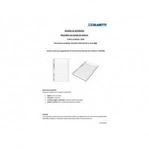 Ricambi rinforzati per quaderni ad anelli Blasetti - A5 - 80 g/m² - 40 ff - 4M - 2328