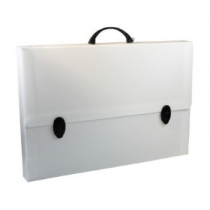 Valigetta da disegno Donau in PP formato A3 - colore bianco - 330330