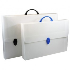 Valigetta da disegno Donau in PP formato A3 - colore bianco - 330330