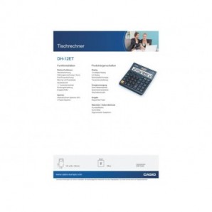 Calcolatrici da tavolo Casio Extra Big LC display - solare e batteria blu scuro DH-12ET-W-EP